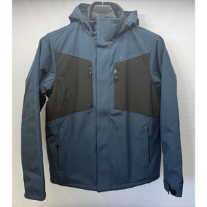 Free Country Mens Small Thermo Ski Super Softshell® Mid Weight Jacket Blue Black